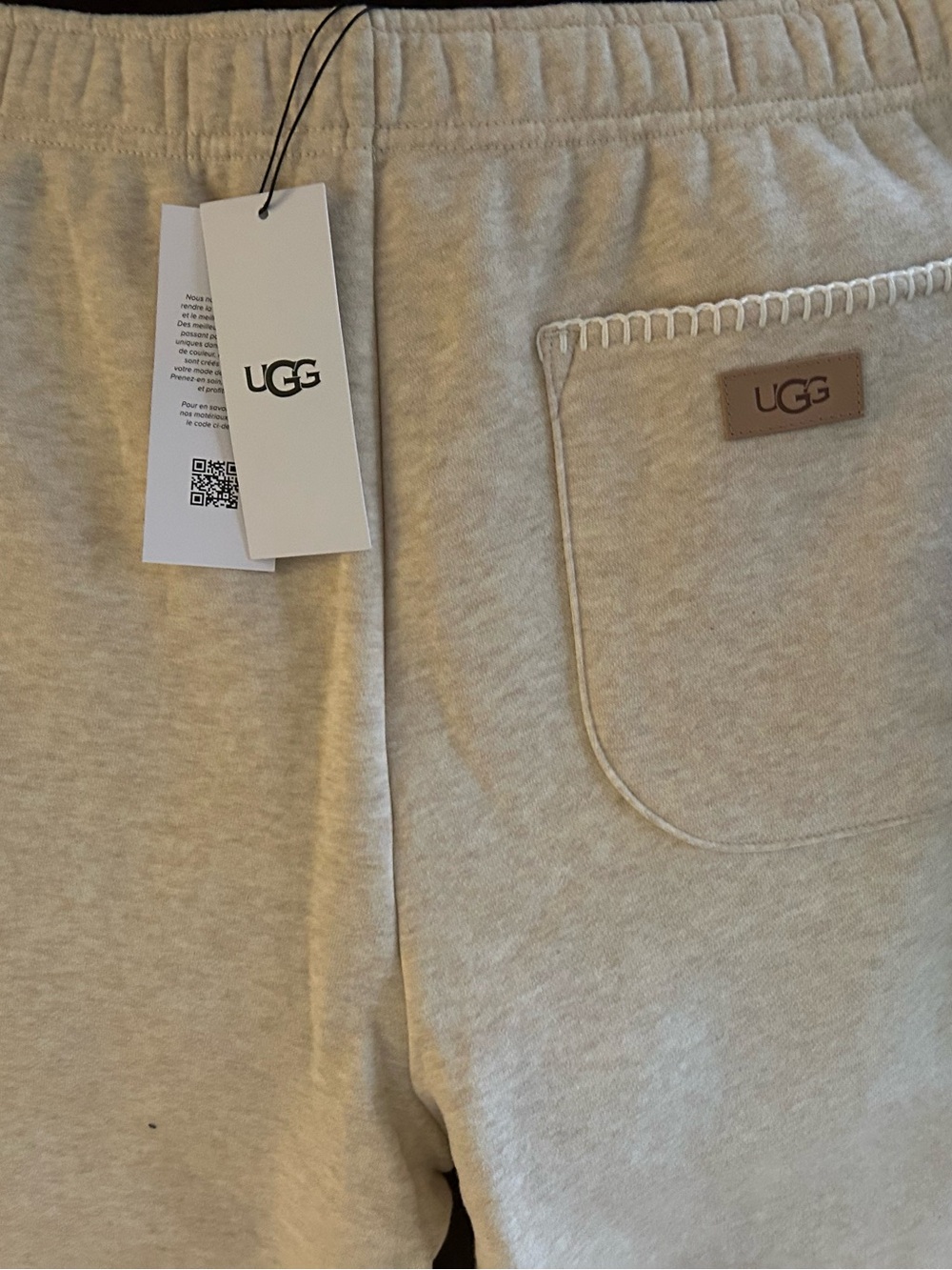 UGG women’s Cream Sweatpants with Branded Pocket